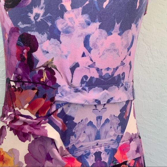 Artelier Nicole Miller Jersey Watercolor Dress Size P - Picture 4 of 13